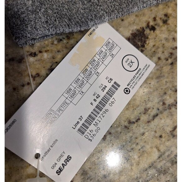 New! Vintage YS Studio Sz 2X Gray 2 Piece Lounge Pullon Set - Picture 10 of 16